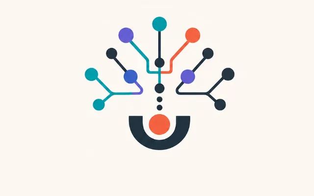 The sagent logo: a tree of colored agent nodes branching from one root.